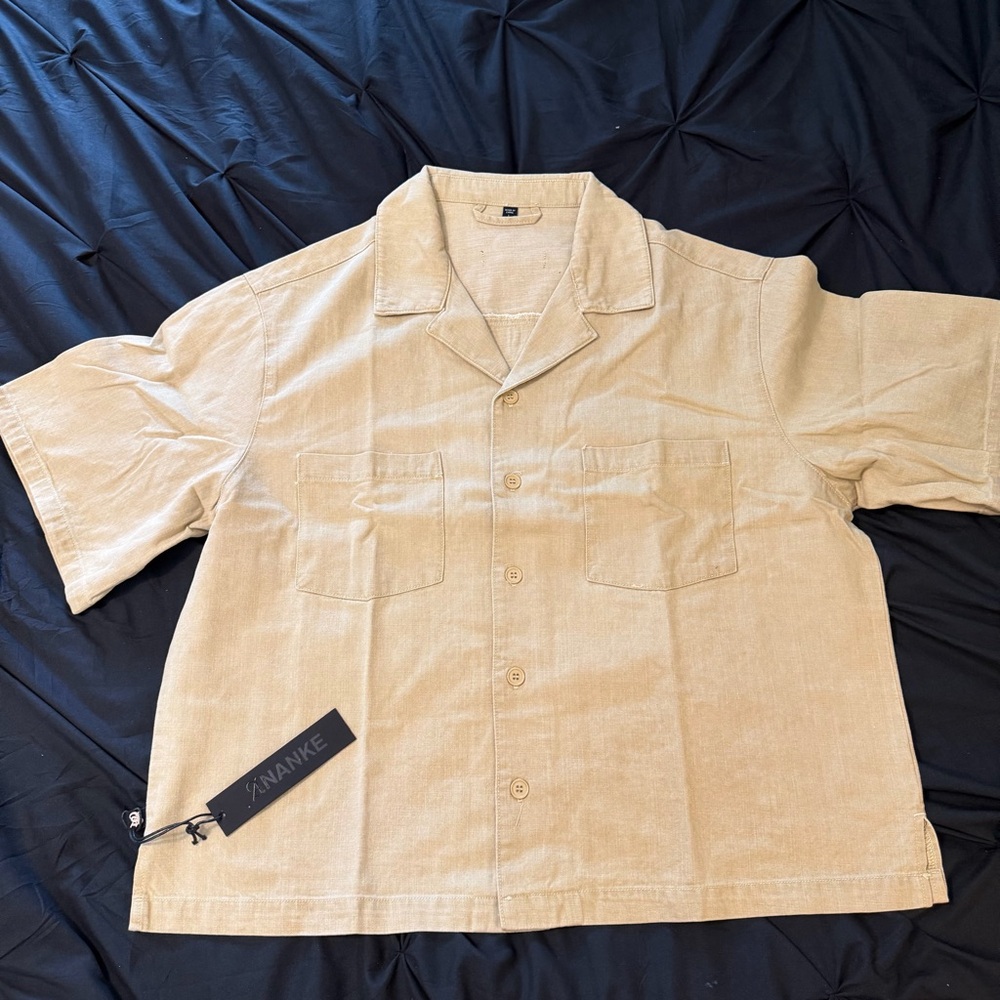 Ananke men’s Casual gray Button-Up Shirt
